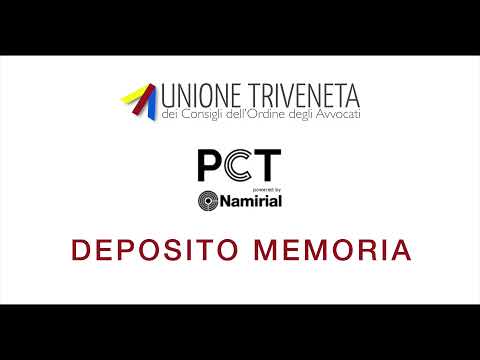 PCT Namirial - Deposito memoria