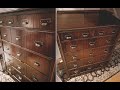 Apothecary style vintage dresser // refinishing process // DIY