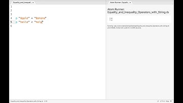 Equality and Inequality Operators with Strings