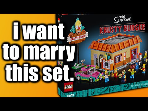 YouTube thumbnail: LEGO Simpsons Krusty Burger - My Dream Came True 🥹