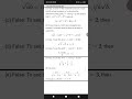 Answered True-False Questions on Algebra.