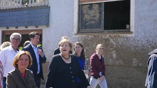 Allemagne : Angela Merkel réitère sa promesse d'aide aux sinistrés des inondations