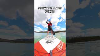 Ma première ride de paddleboard de l’année !🏔🏞  #canada #yukon #aventure #standuppaddleboard