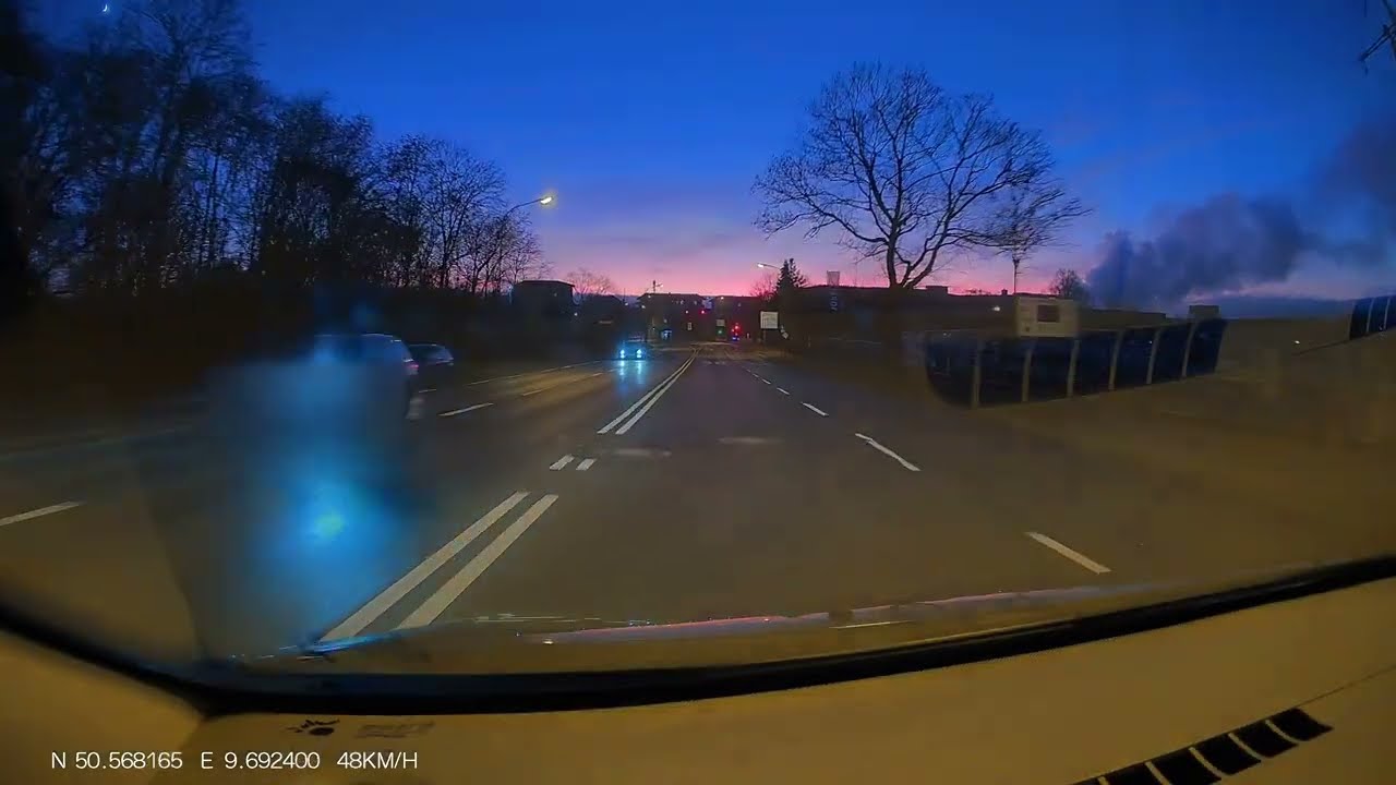 Moderne Armaturenbrettkamera Montiert Im Auto Blick Auf Die Straße