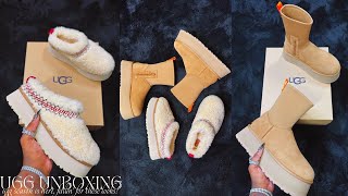 UGG BOOT UNBOXING REVIEW \& TRY ON | CLASSIC DIPPER \& TAZZ UGGBRAID STYLES | UGG SEASON!