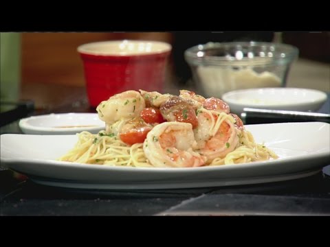 Mass Appeal Shrimp scampi with angel hair pasta