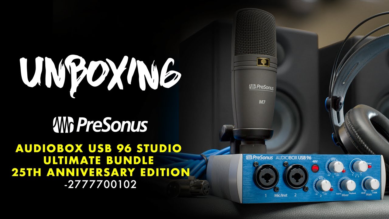 PreSonus AudioBox 96 Studio Recording Ultimate Bundle 25th