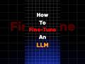 Fine-Tune an LLM LORA/QLORA. #ai #coding #llm #python #gpu #opensourcemodels #chatgpt #claude