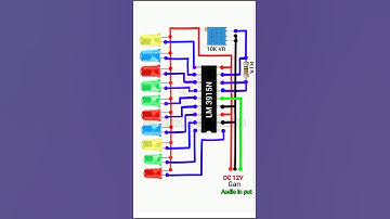 VU meter | Music 🎵 reactive lights circuit | Lights on music #musiclight #diy#shortvideo