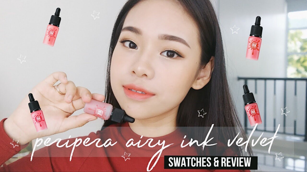 Full Shades Peripera Ink Airy Velvet Swatches Review Eng Sub Youtube