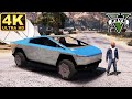 GTA 5 - Mission - Nervous Ron (With Tesla Cybertruck) 4K