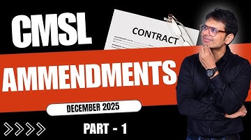 CMSL Amendments for December 2025 - Part 1 | CS Executive Group 2 | Handwritten Notes | DJC Indore |