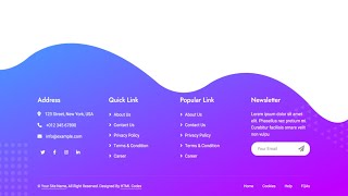 Free Footer design using html css bootstrap free source code download footer free @rjksharma