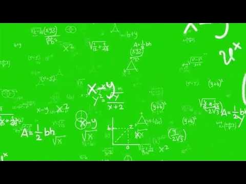 200 IQ Math Background Greenscreen effect Chromakey 4K