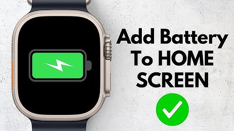 Apple Watch: Add Battery Percentage to Home Screen