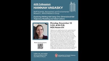 UW-AOS Colloquium - November 10, 2025 - Hannah Vagasky