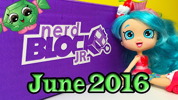 NERD BLOCK JR GIRLS JUNE 2016 | Shoppies Jessicake Helps Unbox the Surprise Box - Kid Friendly Video