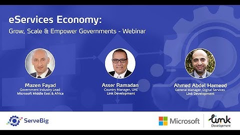 eServices Economy Grow, Scale and Empower Governments webinar