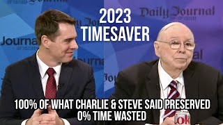 TIMESAVER 2023 Daily Journal Annual Meeting with Charlie Munger of Berkshire Hathaway by IDP 12,669 views 1 year ago 1 hour, 56 minutes