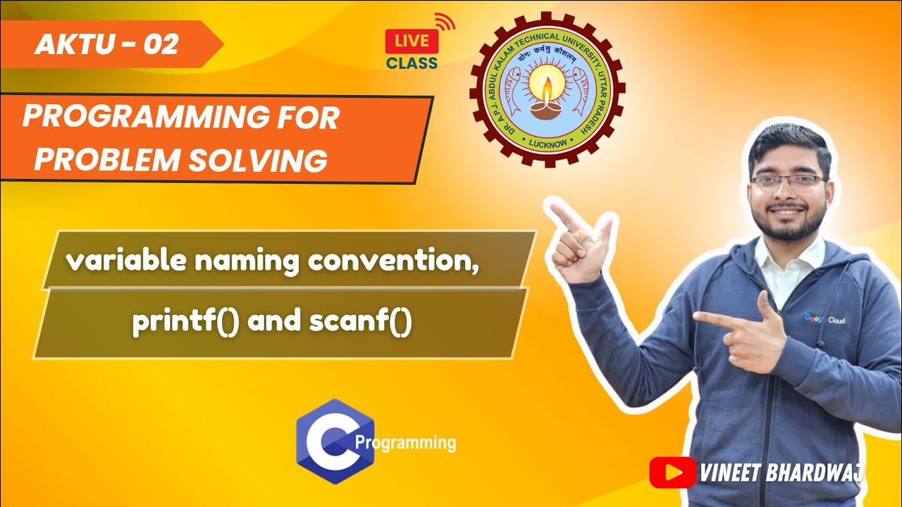 Programing Pfps #2 AKTU C Programming PFPS, Basics | Live Class with Notes & codes | # ...