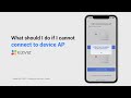 What should I do if I cannot connect to device AP