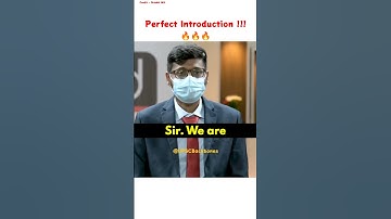 Perfect Introduction ? 🔥 | UPSC Backbone | Upsc Interview | Tharun Patnaik | #upsc | #shorts