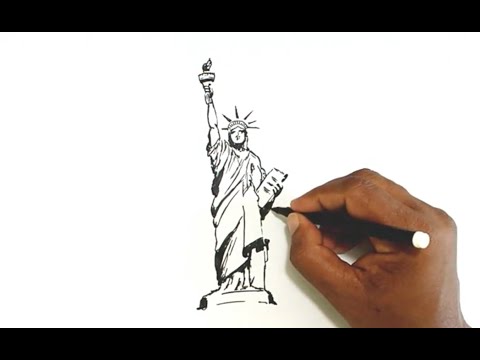 Video: Hoe Om Die Vryheidsbeeld Te Teken