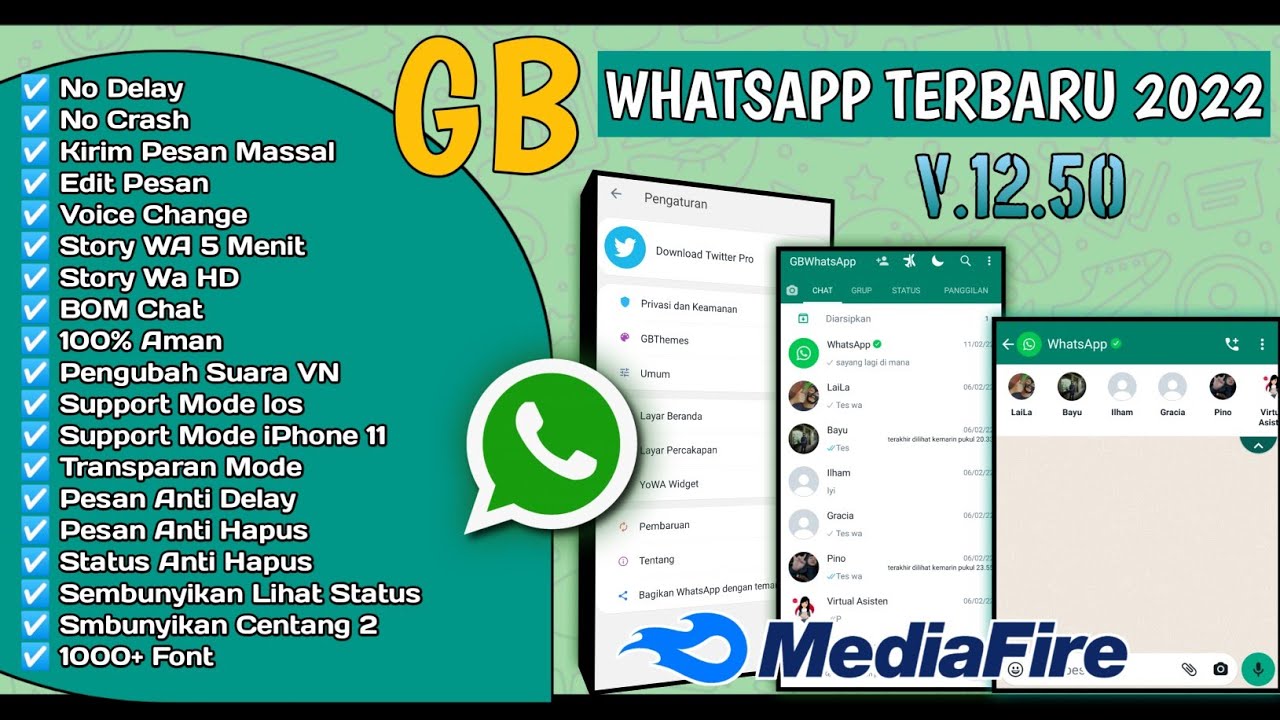 GB WHATSAPP v 12.50 TERBARU 2022 | DOWNLOAD WA GB TERBARU | ANTI KADALUWARSA BY @My Damein
