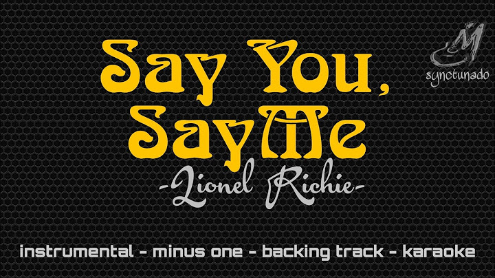 Say You, Say Me Instrumental version - Instrumental performance video thumbnail
