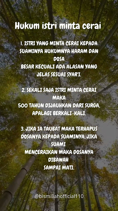Hukum istri minta cerai #shorts