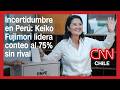 Incertidumbre en Perú: Keiko Fujimori lidera conteo al 75% sin rival definido