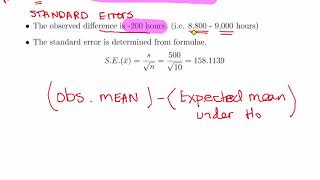Hypothesis test of the mean of a small sample: Worked example