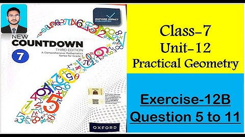 Class 7 Math Exercise 12B Question 5 to 11 || New countdown third edition class 7 exercise 12B