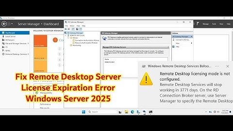 How to Fix Remote Desktop Server License Expiration Error on Windows Server 2025