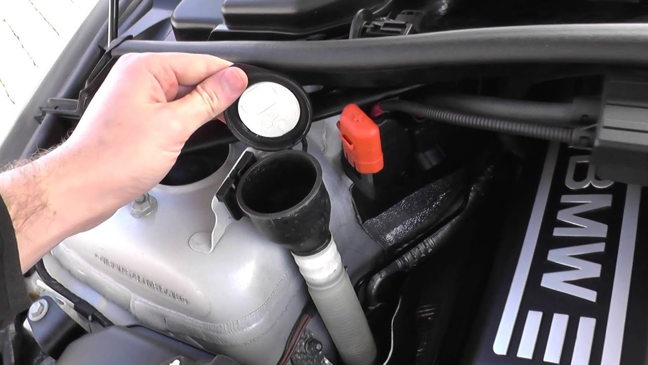 BMW E90 E91 E92 E93 Washer Fluid Top Up Location - YouTube bmw 323i engine diagram 