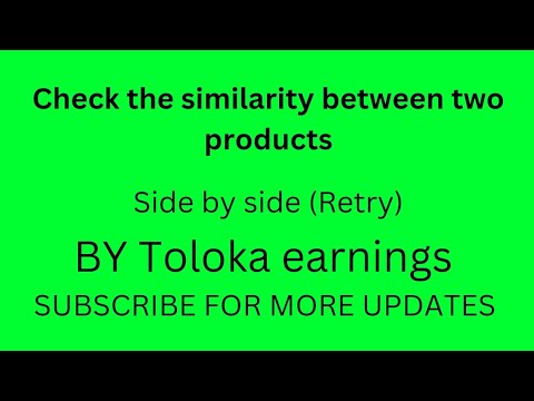 Check the similarity between two products (Side by side) Retry 0.00 ...