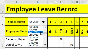 How to Create an Employee Leave Record Format (Leave Tracker) in Excel | Free Template
