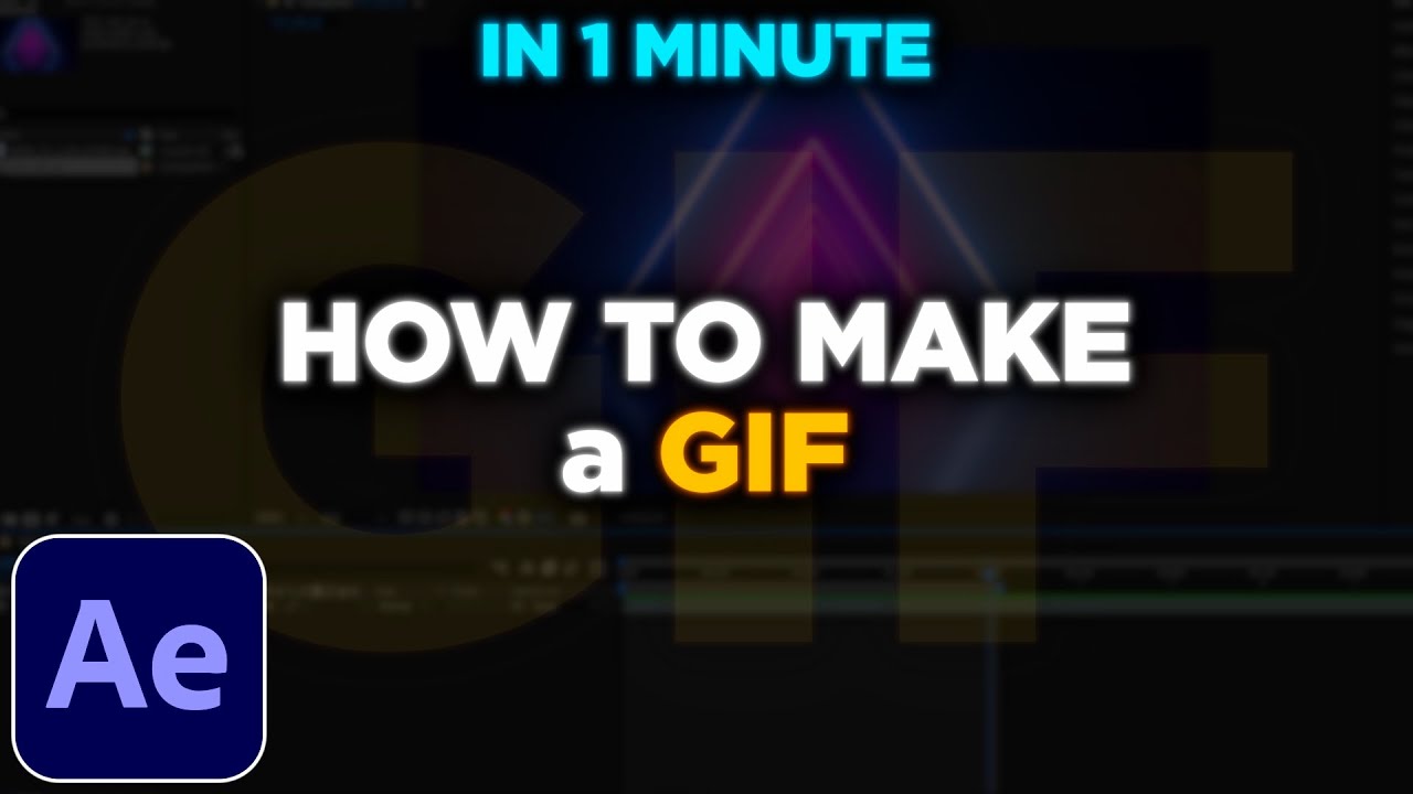 How to Make a GIF in After Effects  How to Export a GIF from After Effects  