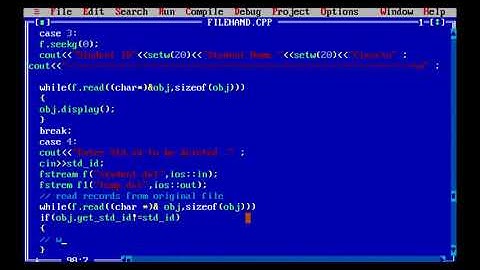 Delete Record Using C++