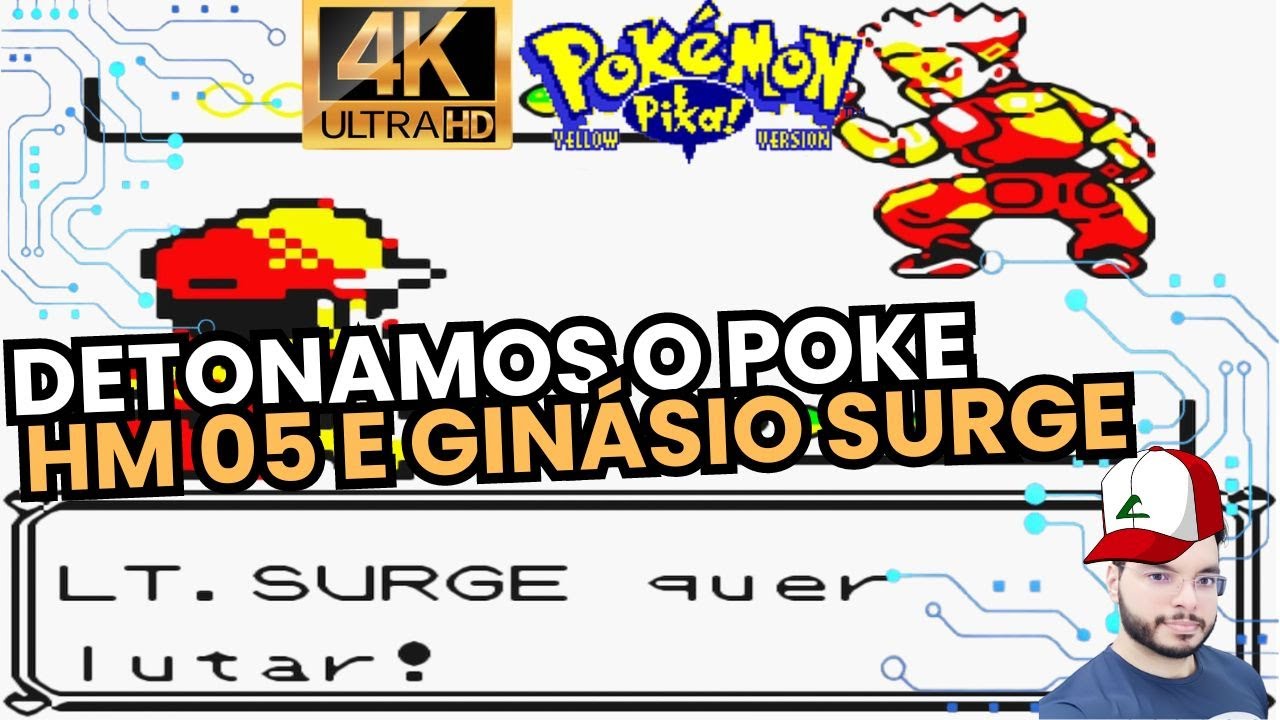 Pokémon Yellow (Detonado - Parte 5) - Ginásio Elétrico, Flash e Squirtle 