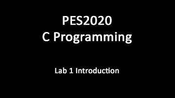 C Programming - Lab 1 Introduction