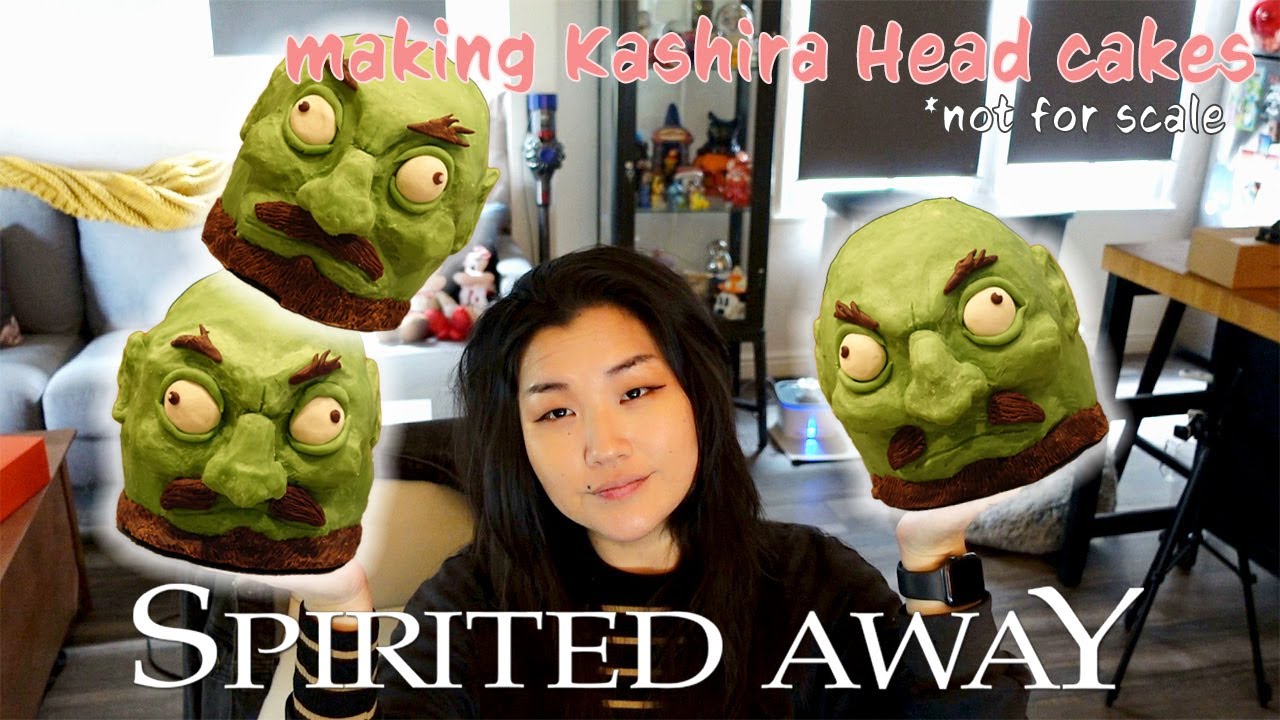 Making Studio Ghibli's Spirited Away Cakes! Kashira Green Head