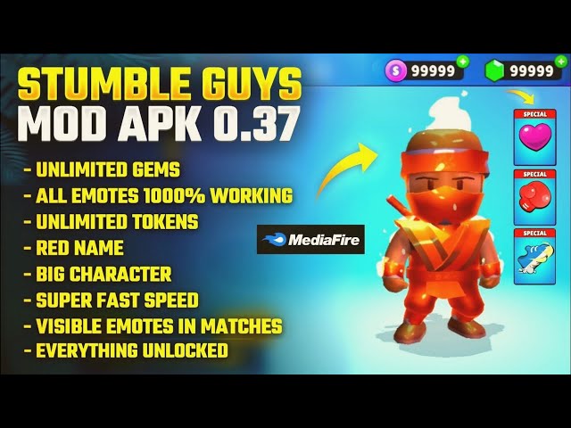 Gems Stumble Guys MOD MENU 0.1 APKs Download - com.mymymyLTD.StumbleGuysMod