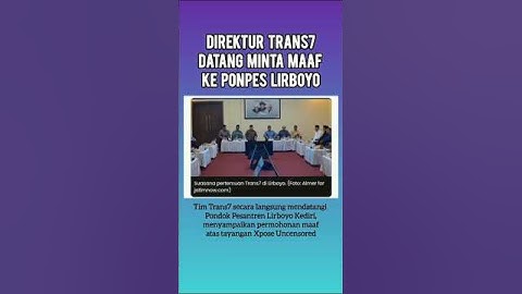 Directeur van Trans7 kwam zijn excuses aanbieden aan de islamitische kostschool Lirboyo #shorts #viralnews #trans7 #lirboyo islamitische kostschool