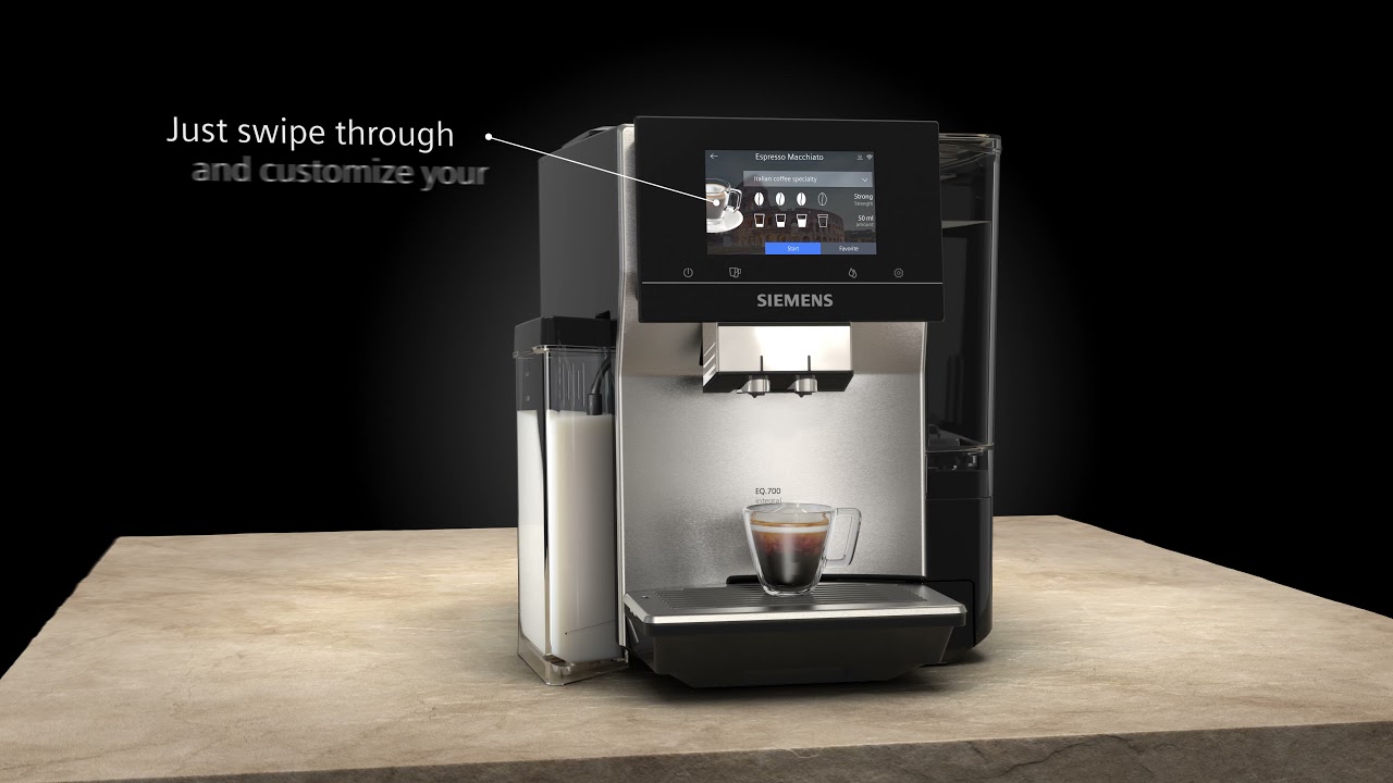 Siemens fully automatic espresso machine EQ.700: iSelect Display 