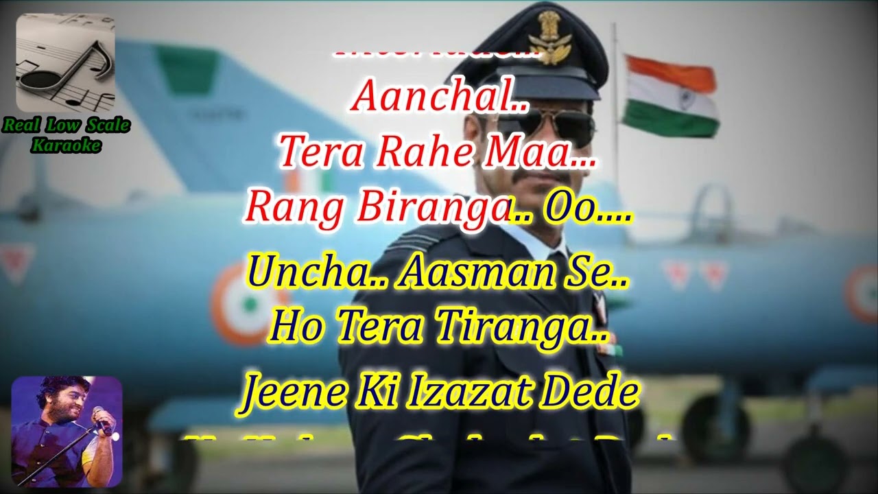 Desh Mere Low Scale Karaoke | Arijit Singh | Bhuj - The Pride of India | Real Low Scale Karaoke