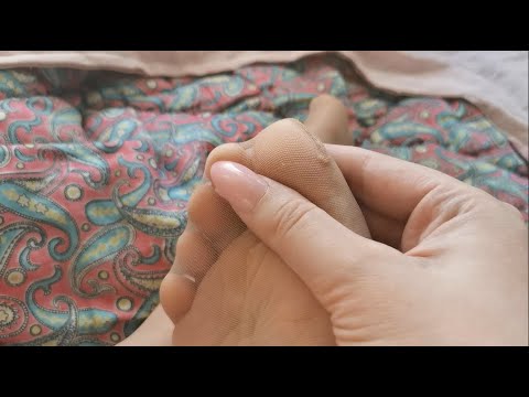 (ASMR) 5 den nylon show off with my phone camera
