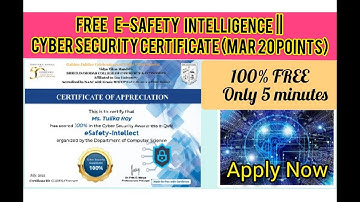 Free E-Safety Intellect: A Cyber security Awareness quiz with Certificate||