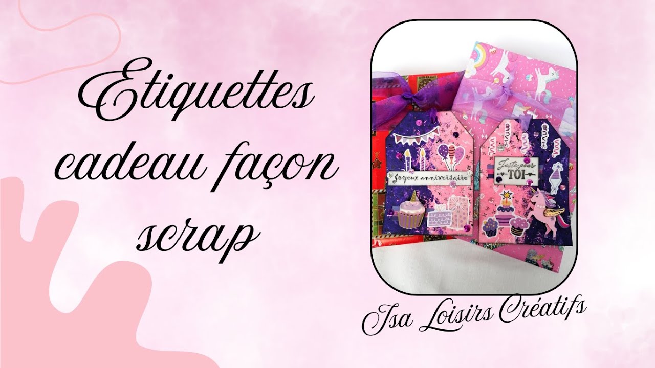 Duo d'étiquettes cadeau façon scrapbooking🎁🤩