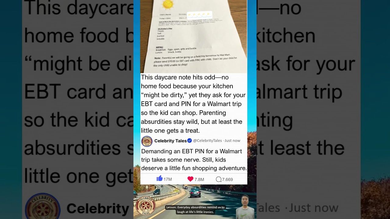 Viral Daycare Note Demands EBT PIN for Walmart Field Trip – Parents Stunned by the Audacity